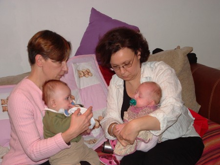 Ma soeur et moi avec Romane et Victor